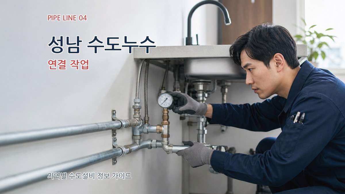 성남 수도누수 연결 작업