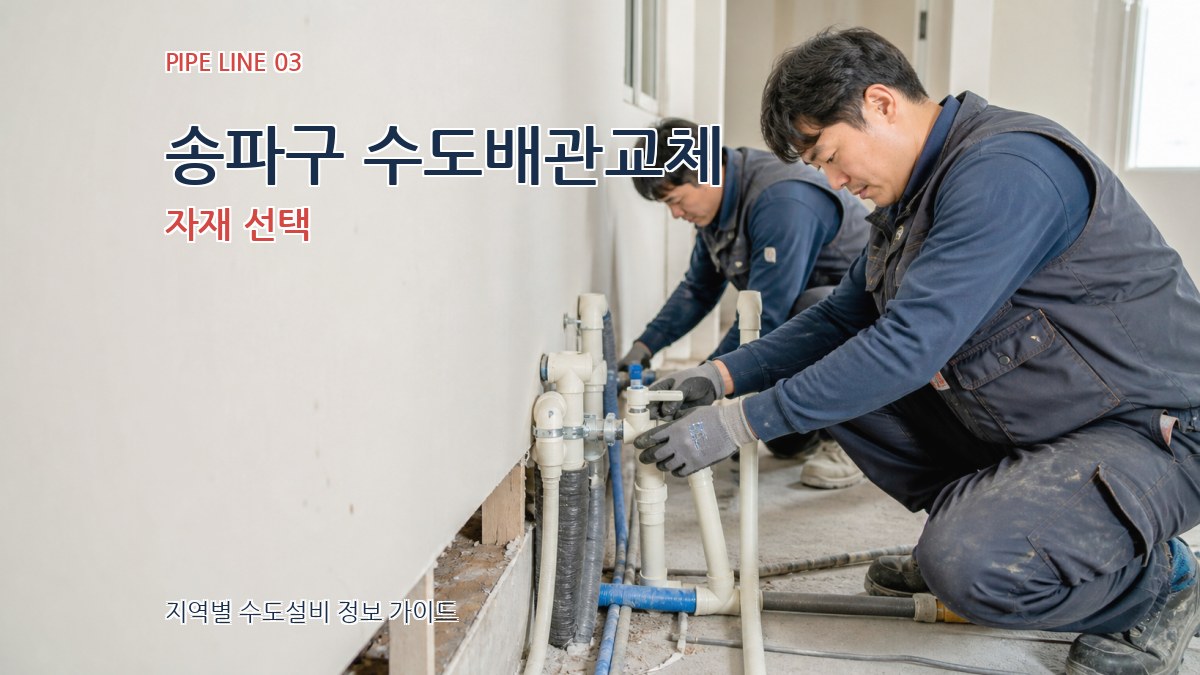 송파구 수도배관교체 자재 선택