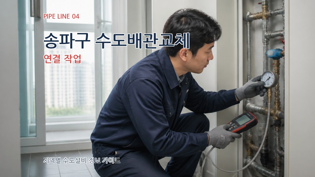 송파구 수도배관교체 연결 작업