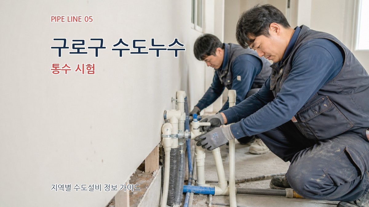 구로구 수도누수 통수 시험