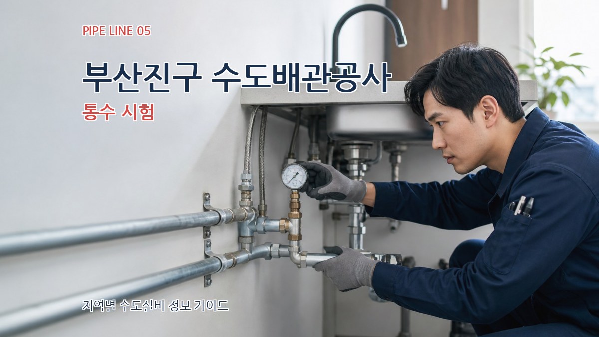부산진구 수도배관공사 통수 시험
