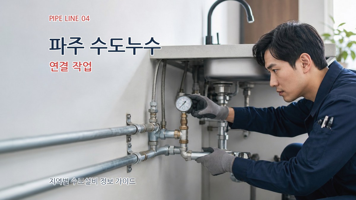 파주 수도누수 연결 작업