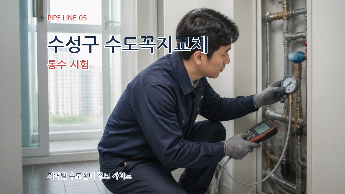 수성구 수도꼭지교체 통수 시험
