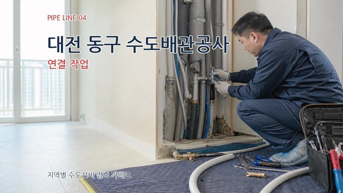 대전 동구 수도배관공사 연결 작업
