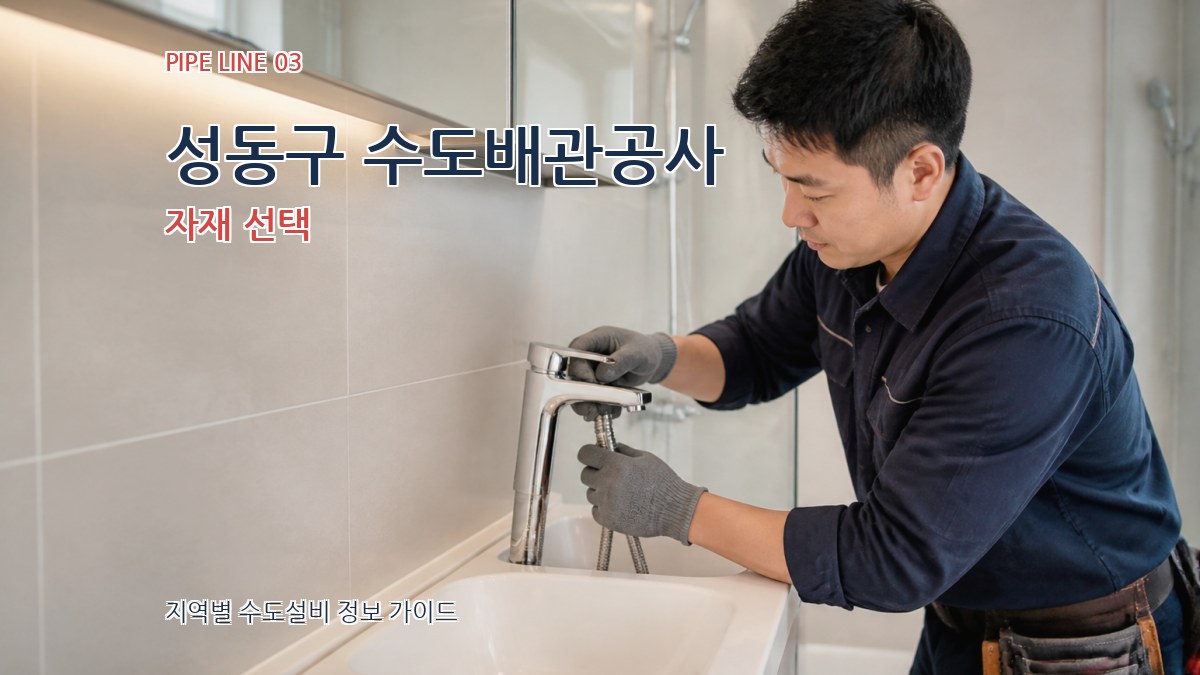 성동구 수도배관공사 자재 선택