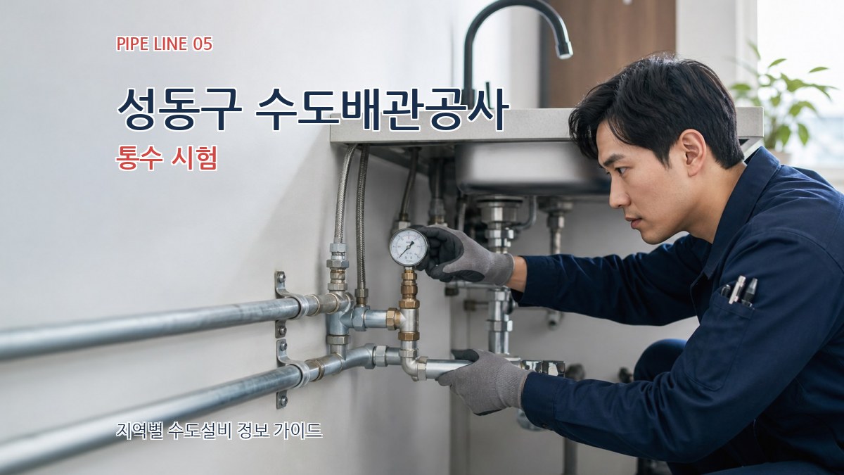 성동구 수도배관공사 통수 시험