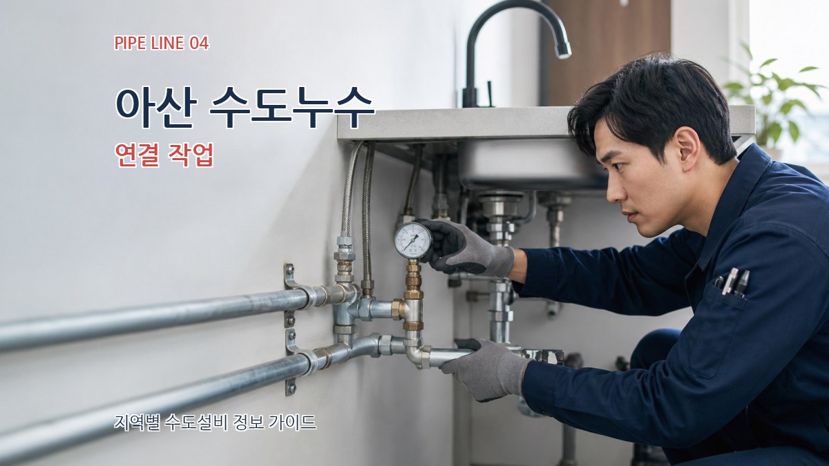 아산 수도누수 연결 작업