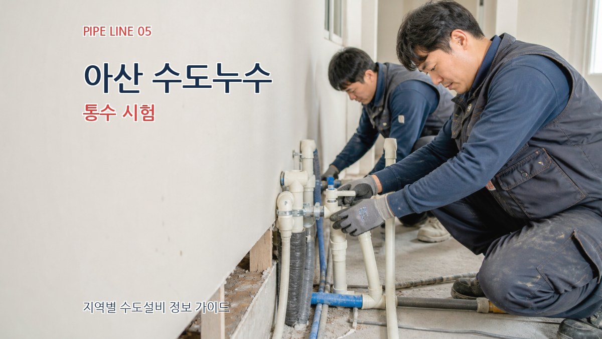 아산 수도누수 통수 시험