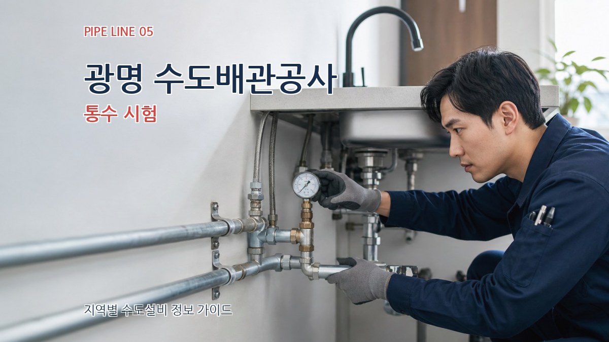 광명 수도배관공사 통수 시험
