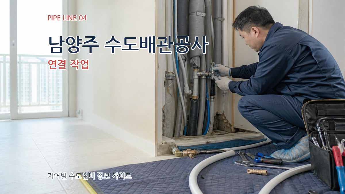 남양주 수도배관공사 연결 작업