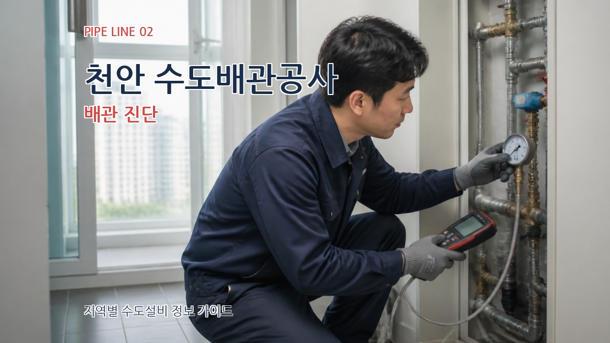 천안 수도배관공사 배관 진단