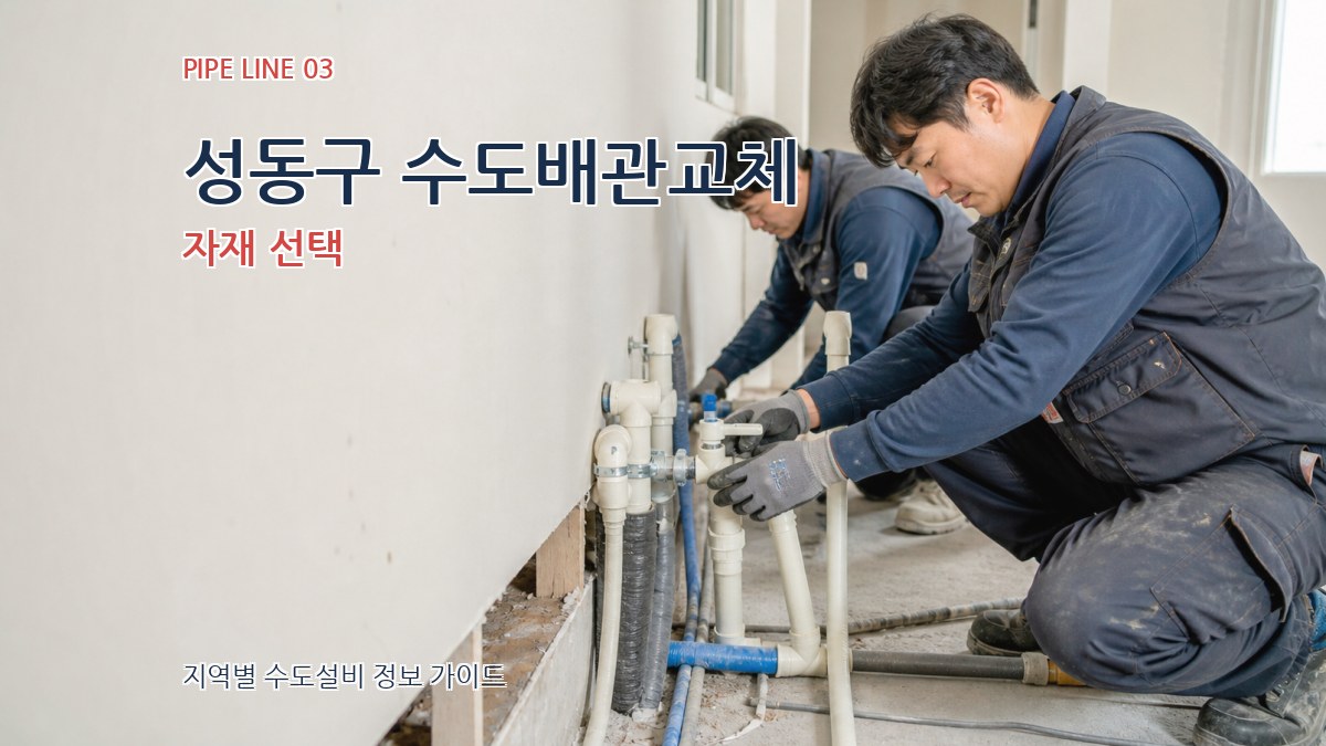 성동구 수도배관교체 자재 선택
