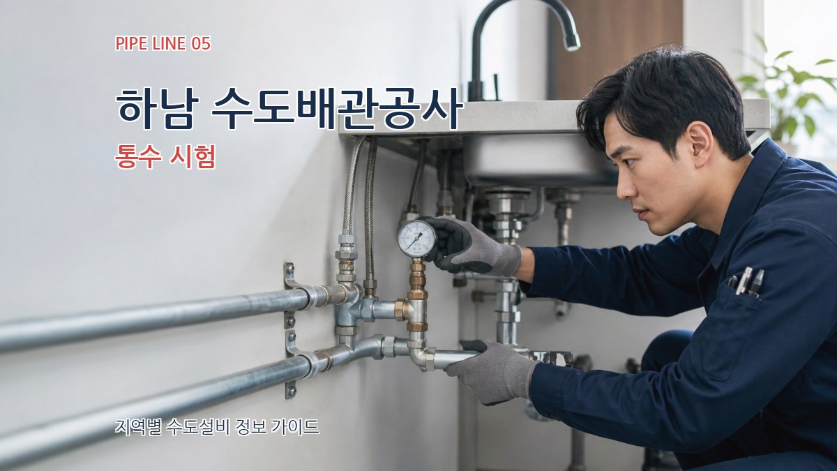 하남 수도배관공사 통수 시험