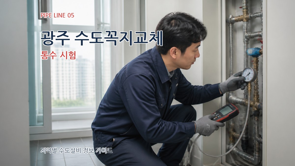 광주 수도꼭지교체 통수 시험