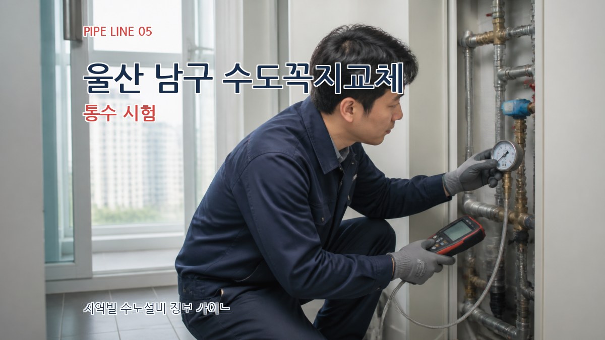 울산 남구 수도꼭지교체 통수 시험