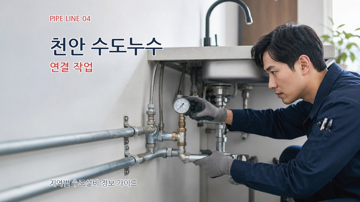 천안 수도누수 연결 작업