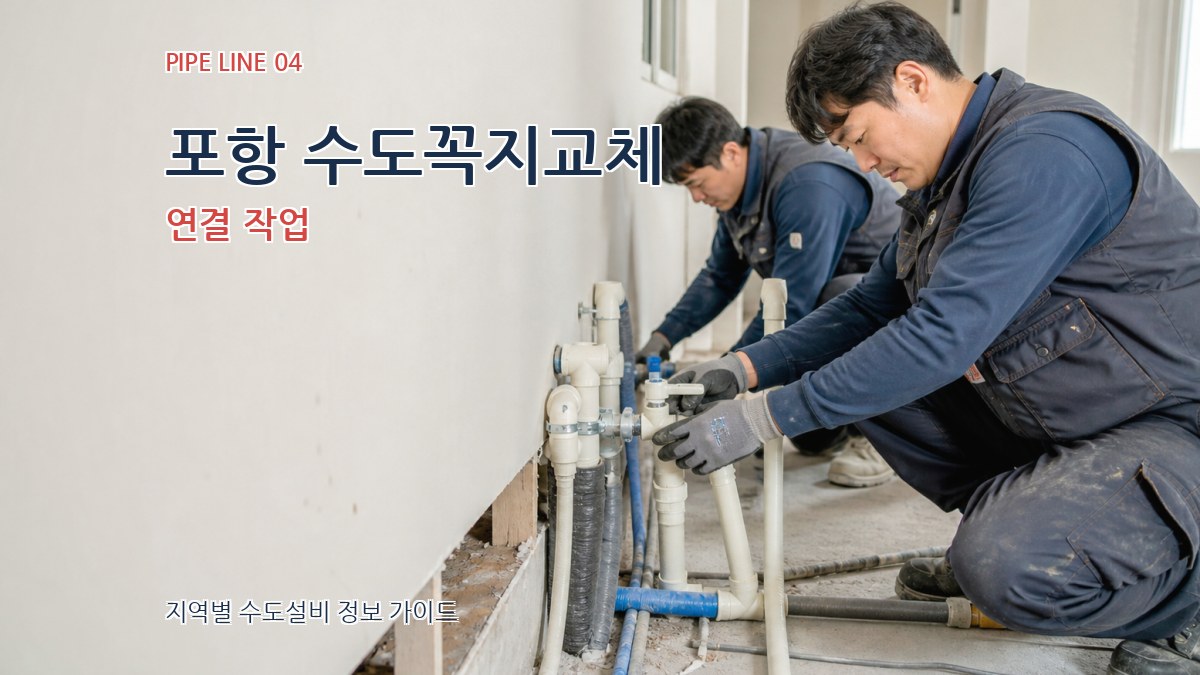 포항 수도꼭지교체 연결 작업