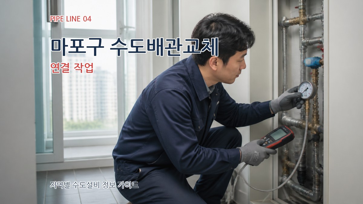 마포구 수도배관교체 연결 작업
