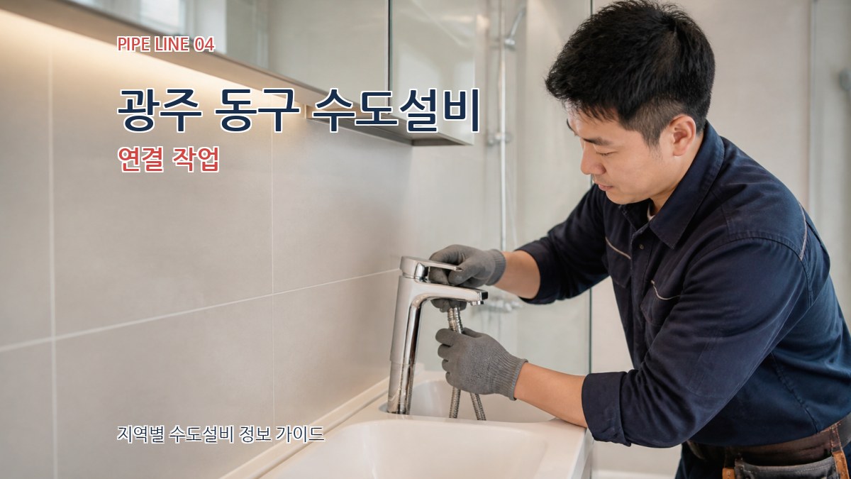 광주 동구 수도설비 연결 작업