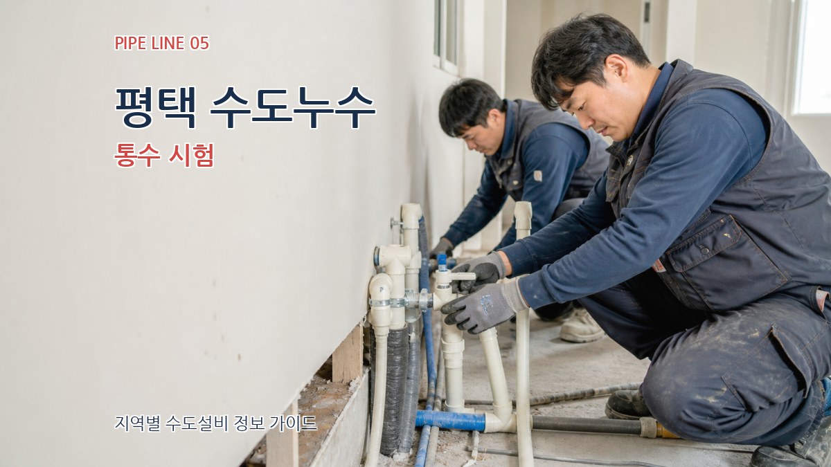 평택 수도누수 통수 시험