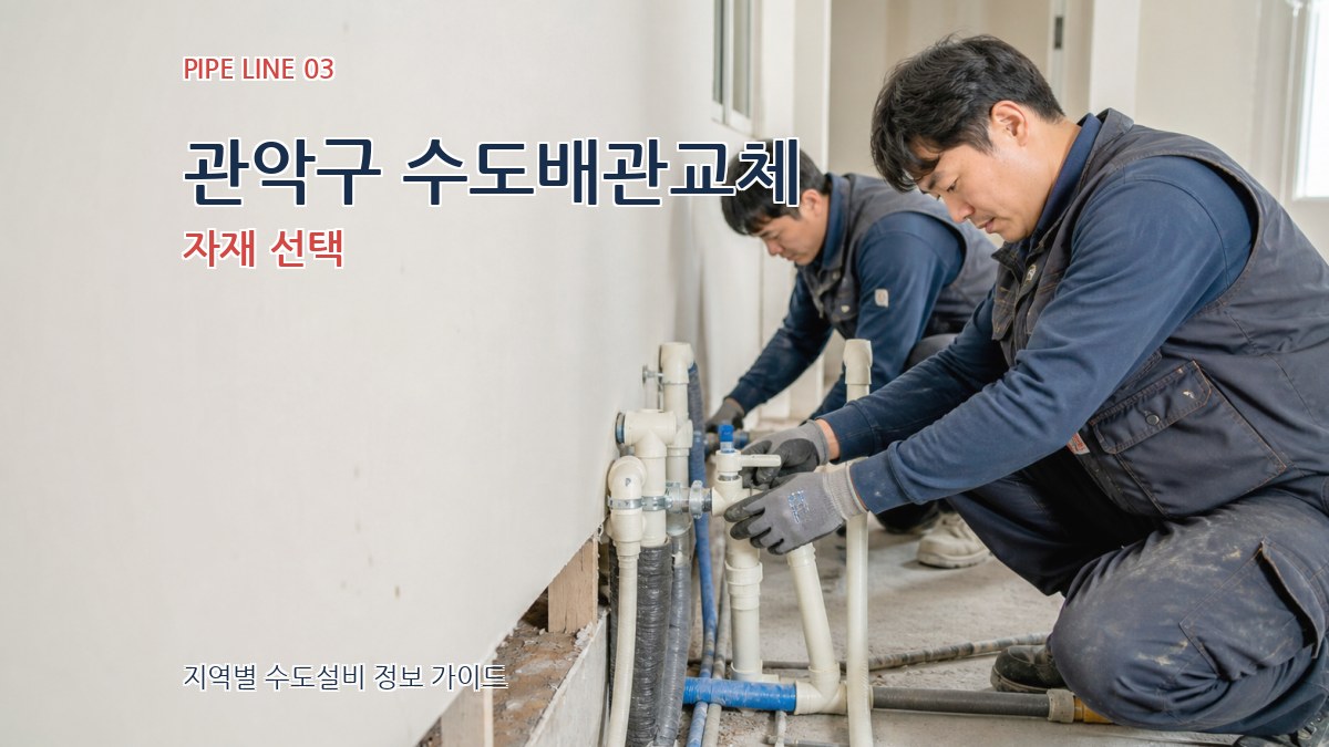 관악구 수도배관교체 자재 선택