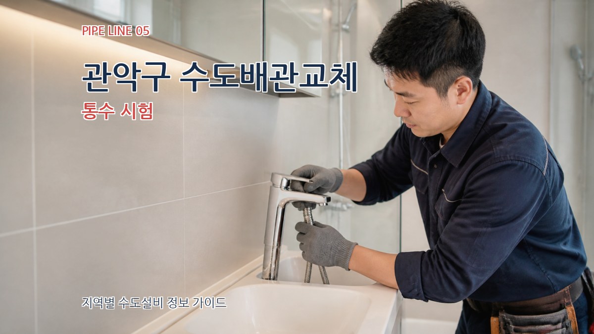 관악구 수도배관교체 통수 시험