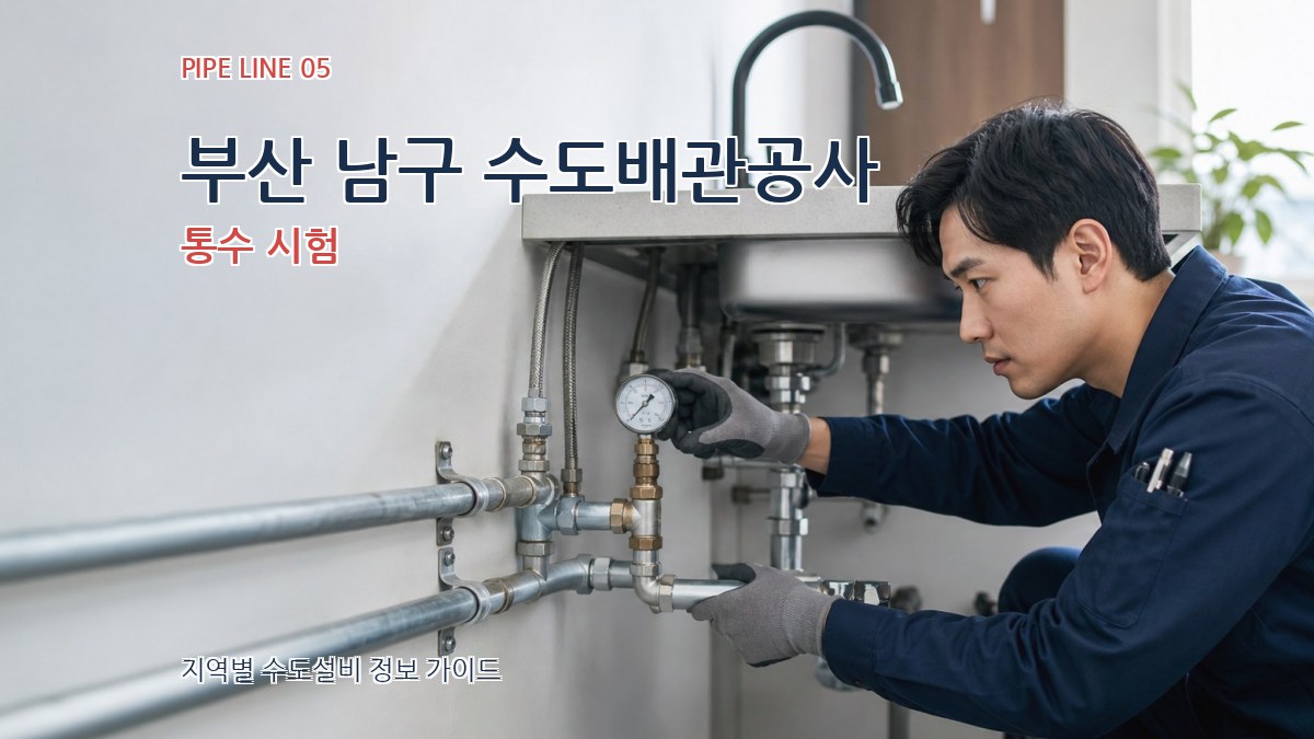 부산 남구 수도배관공사 통수 시험